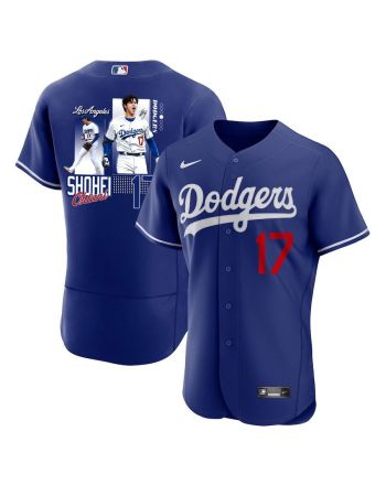 Shohei Ohtani 17 Los Angeles Dodgers Signed Welcome To The Sho 2023 Alternate ELITE Men Jersey - Royal