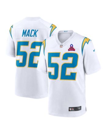 Khalil Mack 52 Los Angeles Chargers 2024 Pro Bowl Patch Game Men Jersey - White