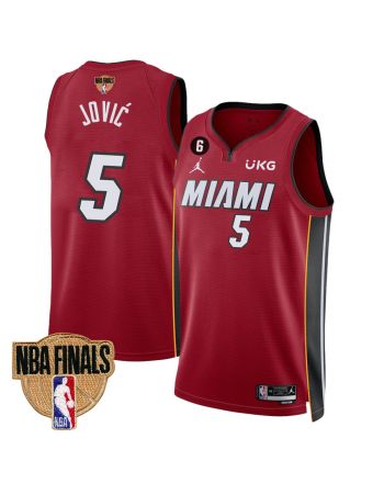 Nikola Jović 5 Miami Heat Final Champions 2023 Swingman Jersey - Red