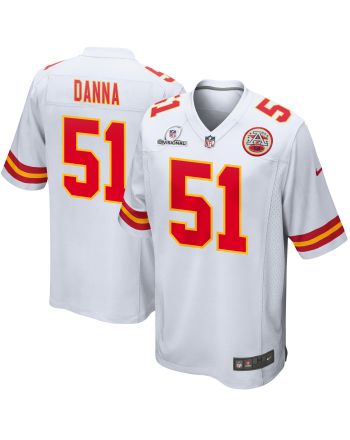 Mike Danna 51 Kansas City Chiefs 2024 Divisional Patch Game Men Jersey - White