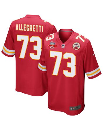 Nick Allegretti 73 Kansas City Chiefs Super Bowl LVII Champions 3 Stars Men Game Jersey - Red