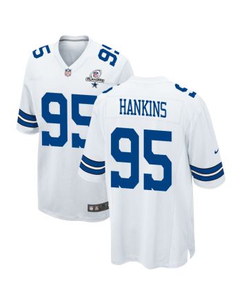 Johnathan Hankins 95 Dallas Cowboys 2023 Playoffs Patch Game Men Jersey - White