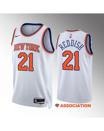 Cam Reddish 21 New York Knicks White Jersey 2022-23 Association Edition Swingman