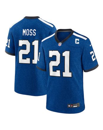 Zack Moss 21 Indianapolis Colts Indiana Nights Alternate Game Men Jersey - Royal