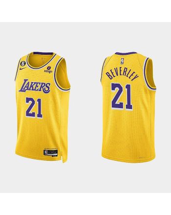 Los Angeles Lakers 21 Patrick Beverley 2022-23 Icon Edition Gold Men Jersey