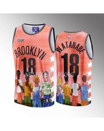 Yuta Watanabe 18 Brooklyn Nets NBA & KidSuper Studios Unisex Hometown Jersey