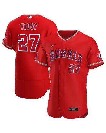 Mike Trout 27 Los Angeles Angels Alternate Player Elite Jersey - Red