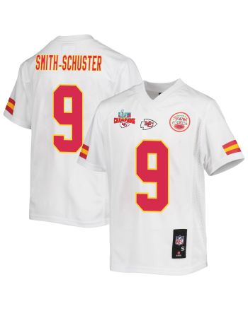 JuJu Smith-Schuster 9 Kansas City Chiefs Super Bowl LVII Champions 3 Stars Youth Game Jersey - White