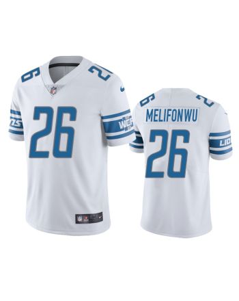 Detroit Lions Ifeatu Melifonwu 26 White Vapor Limited Jersey