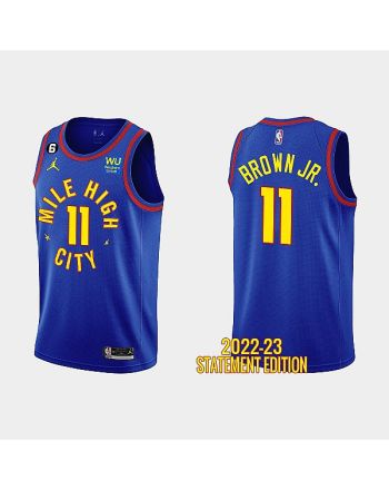 Denver Nuggets Bruce Brown Jr. 11 Royal Blue 2022-23 Statement Edition Men Jersey