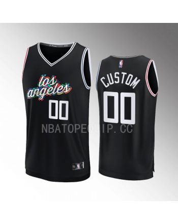 Los Angeles Clippers Custom 00 City Edition Jersey 2022-23 Fastbreak Black