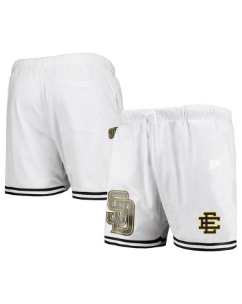 San Diego Padres Team Standard Logo Mesh Shorts - White