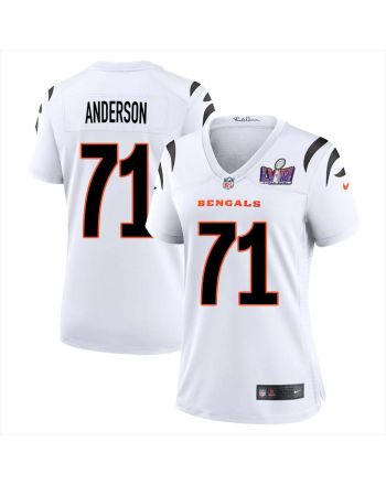 Willie Anderson 71 Cincinnati Bengals Super Bowl LVIII Women Away Limited Jersey - White