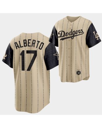 2022-23 Black Heritage Night Los Angeles Dodgers Hanser Alberto 17 Gold Jersey Exclusive Edition