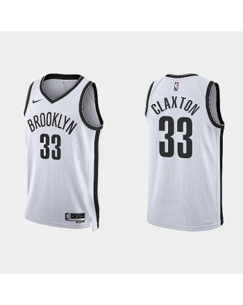 Brooklyn Nets Nicolas Claxton 33 2022-23 Association Edition White Men Jersey Swingman