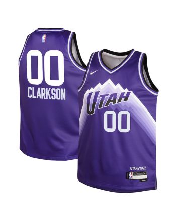 Jordan Clarkson 00 Utah Jazz 2023/24 City Edition Swingman YOUTH Jersey - Purple