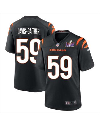 Akeem Davis-Gaither 59 Cincinnati Bengals Super Bowl LVIII Men Home Limited Jersey - Black