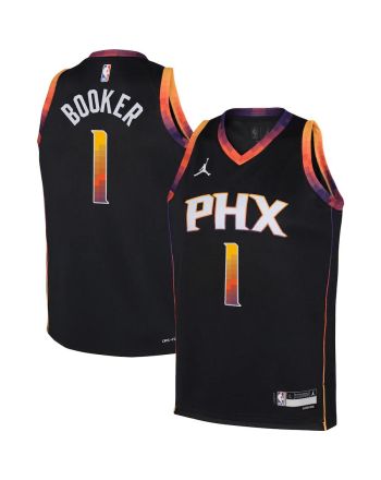 Phoenix Suns Devin Booker 1 Black 2022-23 Statement Edition Men Jersey