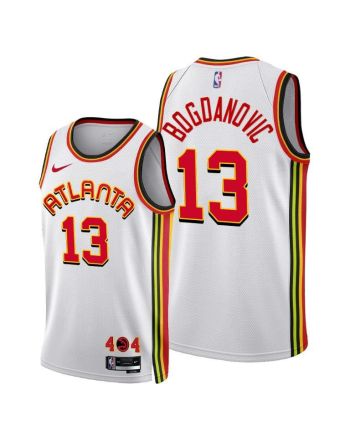 Atlanta Hawks 13 Bogdan Bogdanovic 2022-23 Association Edition Jersey White - Men Jersey