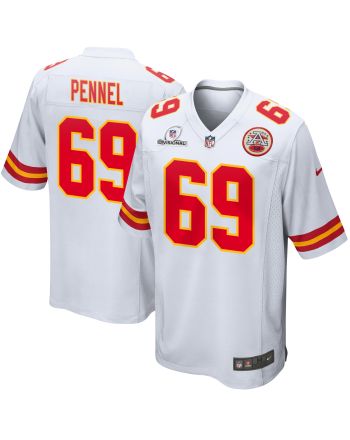 Mike Pennel 69 Kansas City Chiefs 2024 Divisional Patch Game Men Jersey - White