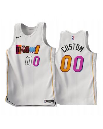 Miami Heat Custom 2022-23 City Edition White 00 Jersey - Men Jersey