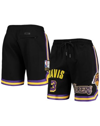 Anthony Davis 3 Los Angeles Lakers Black Team Player Shorts - Men