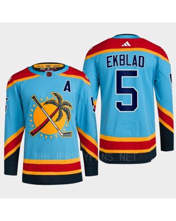 Florida Panthers 2023 Reverse Retro 2.0 Aaron Ekblad 5 Blue Primegreen Jersey Men's