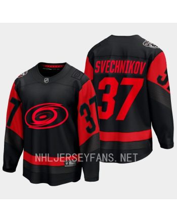 Andrei Svechnikov 37 Carolina Hurricanes 2023 Jersey Stadium Series Black Breakaway