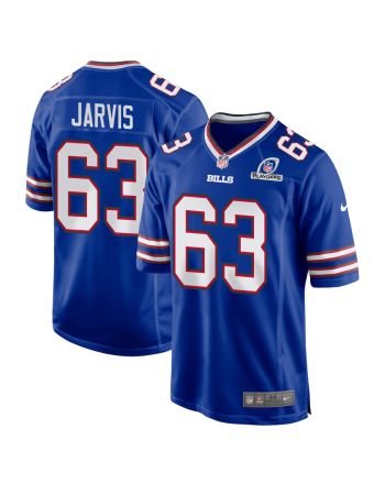 Kevin Jarvis 63 Buffalo Bills 2023 Playoffs Patch Game Men Jersey - Royal