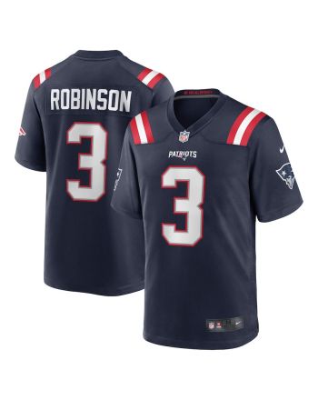 James Robinson 3 New England Patriots Game Men Jersey - Navy