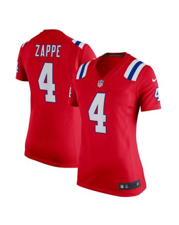 Bailey Zappe 4 New England Patriots Women's Alternate Game Player Jersey - Red