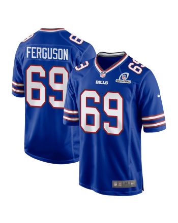 Reid Ferguson 69 Buffalo Bills 2024 Divisional Patch Game Men Jersey - Royal