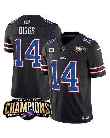 Stefon Diggs 14 Buffalo Bills 2023 AFC East Champions Patch Game Men Jersey - Black