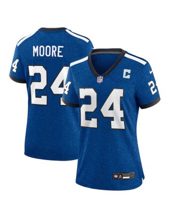 Lenny Moore 24 Indianapolis Colts Indiana Nights Alternate Game Women Jersey - Royal