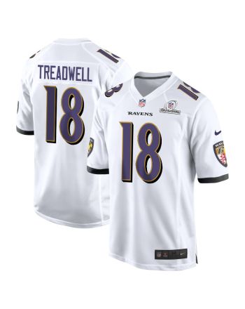 Laquon Treadwell 18 Baltimore Ravens 2024 Divisional Patch Game Men Jersey - White