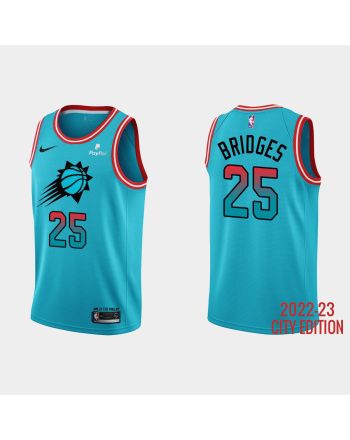 Phoenix Suns 25 Mikal Bridges 2022-23 City Edition Blue Men Jersey