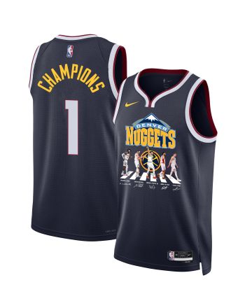 Denver Nuggets Congrats 2023 NBA Championship Signatures Swingman Jersey - Black