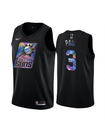 Phoenix Suns Chris Paul 3 Jersey Iridescent Holographic Black Limited Edition