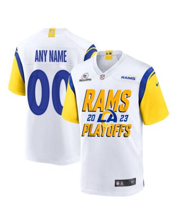 Los Angeles Rams 2023 Playoffs Iconic Game Men Custom Jersey - White