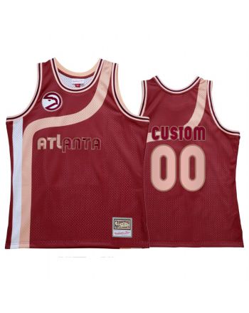 Custom 00 Atlanta Hawks My Towns Wish Jersey Red