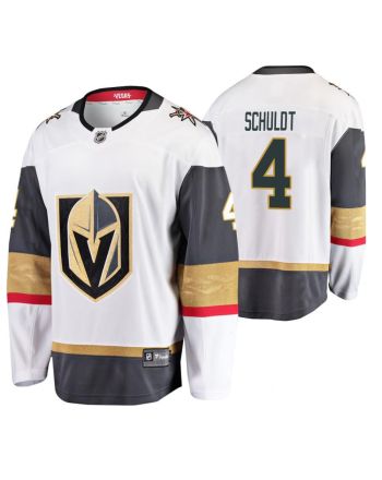 Men Vegas Golden Knights Jimmy Schuldt 4 Player Away White Jersey Jersey