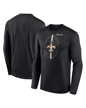 New Orleans Saints Legend Icon Long Sleeve T-Shirt - Black