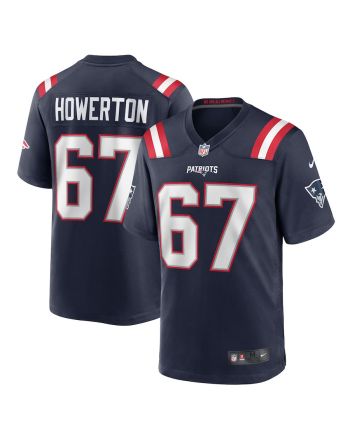 Hayden Howerton 67 New England Patriots Game Men Jersey - Navy