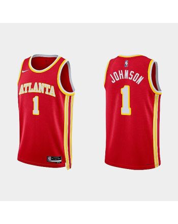 Atlanta Hawks 1 Jalen Johnson 2022-23 Icon Edition Red Men Jersey