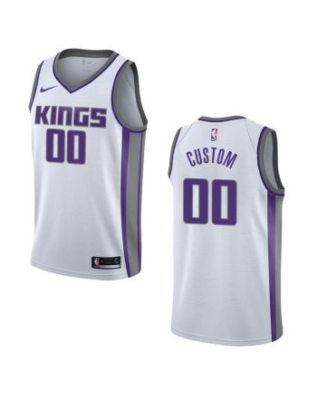 Men's Sacramento Kings 00 Custom Association Swingman Jersey - White