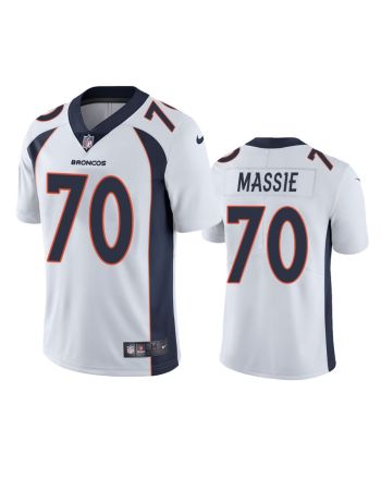 Bobby Massie 70 Denver Broncos White Vapor Limited Jersey