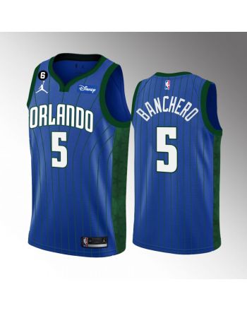 Orlando Magic Paolo Banchero 5 2022-23 Statement Edition Blue Jersey Swingman