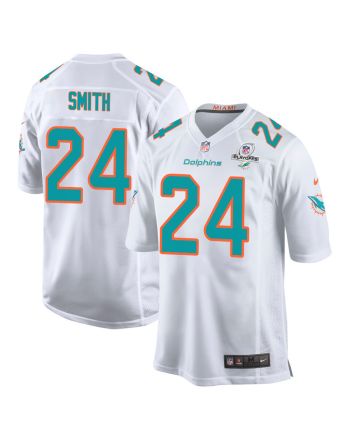 Cam Smith 24 Miami Dolphins 2023 Playoffs Patch Game Men Jersey - White