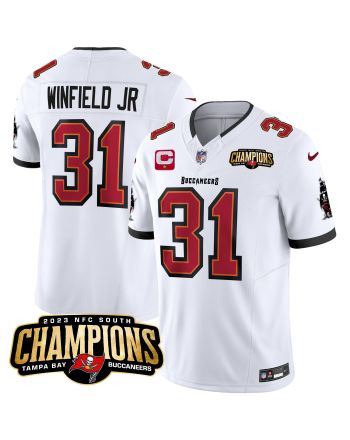 Antoine Winfield Jr. 31 Tampa Bay Buccaneers 2023 NFC South Champions Patch Game Men Jersey - White