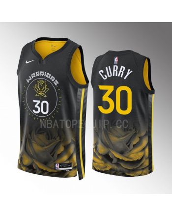 Golden State Warriors Stephen Curry 30 2022-23 City Edition Black Men Jersey Swingman